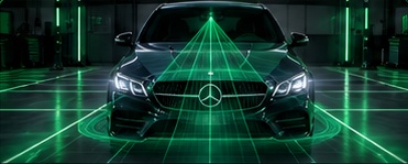 Vehicle facing ADAS calibration targets